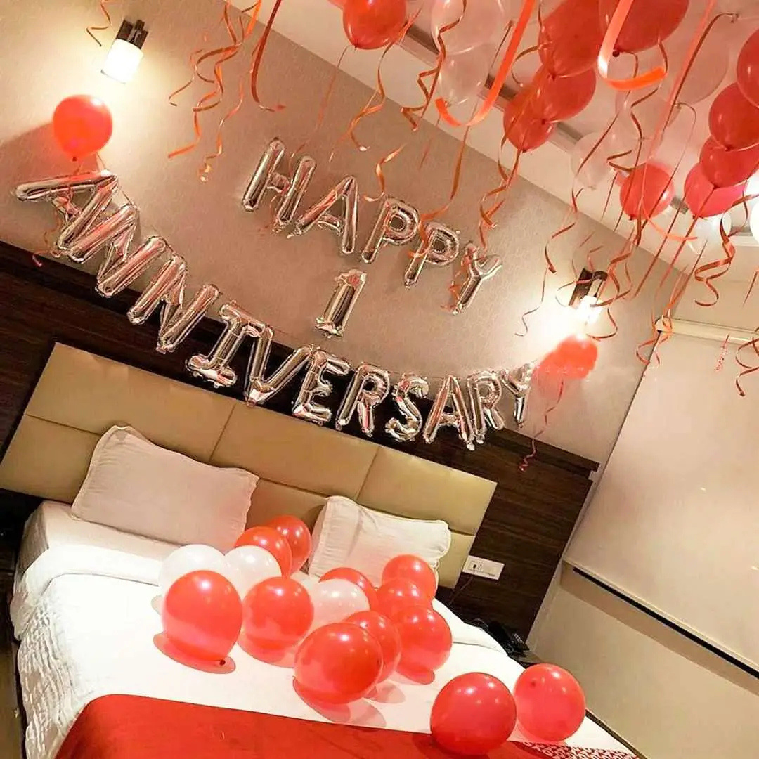 Romantic Red Anniversary Decor