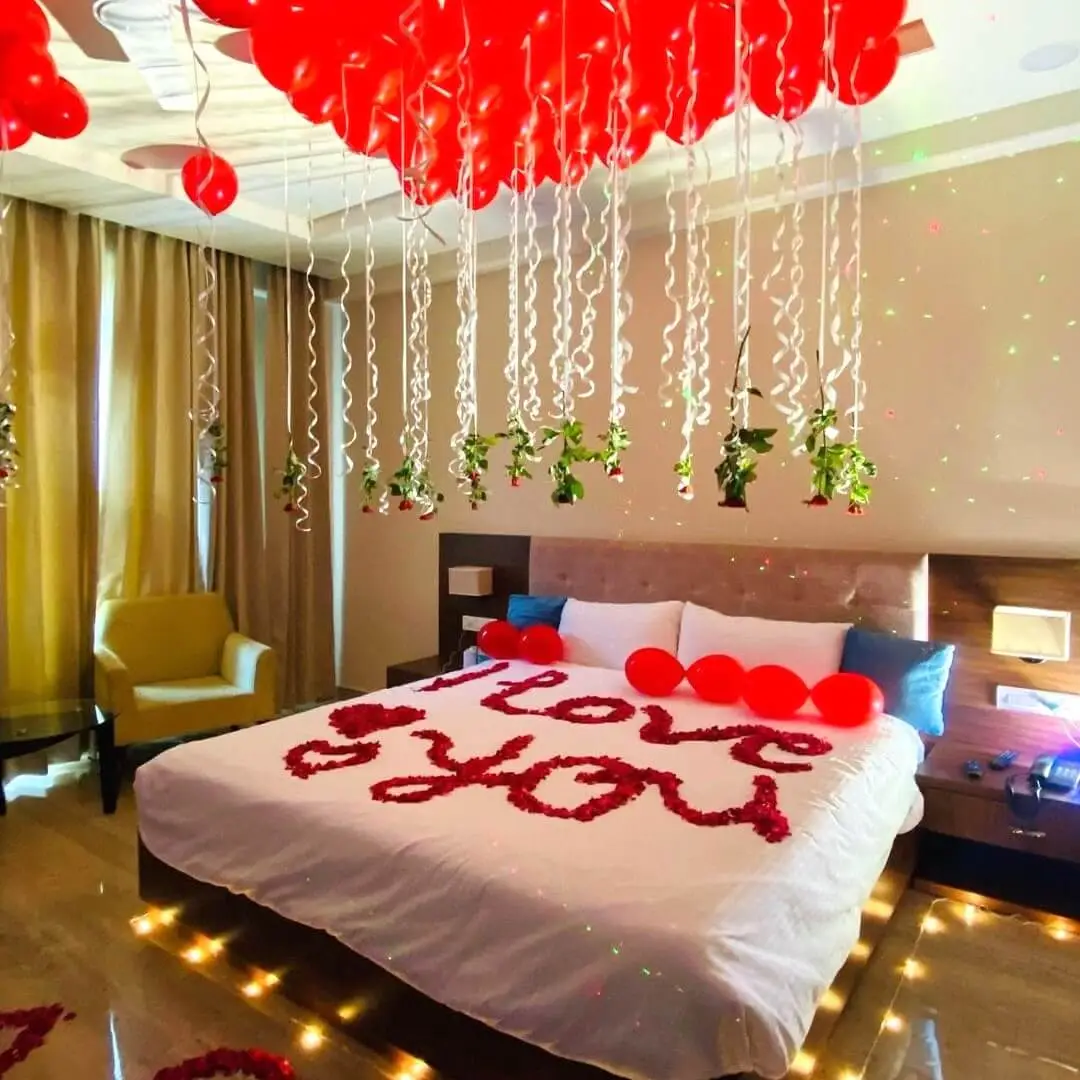 Romantic Proposal Room Setup